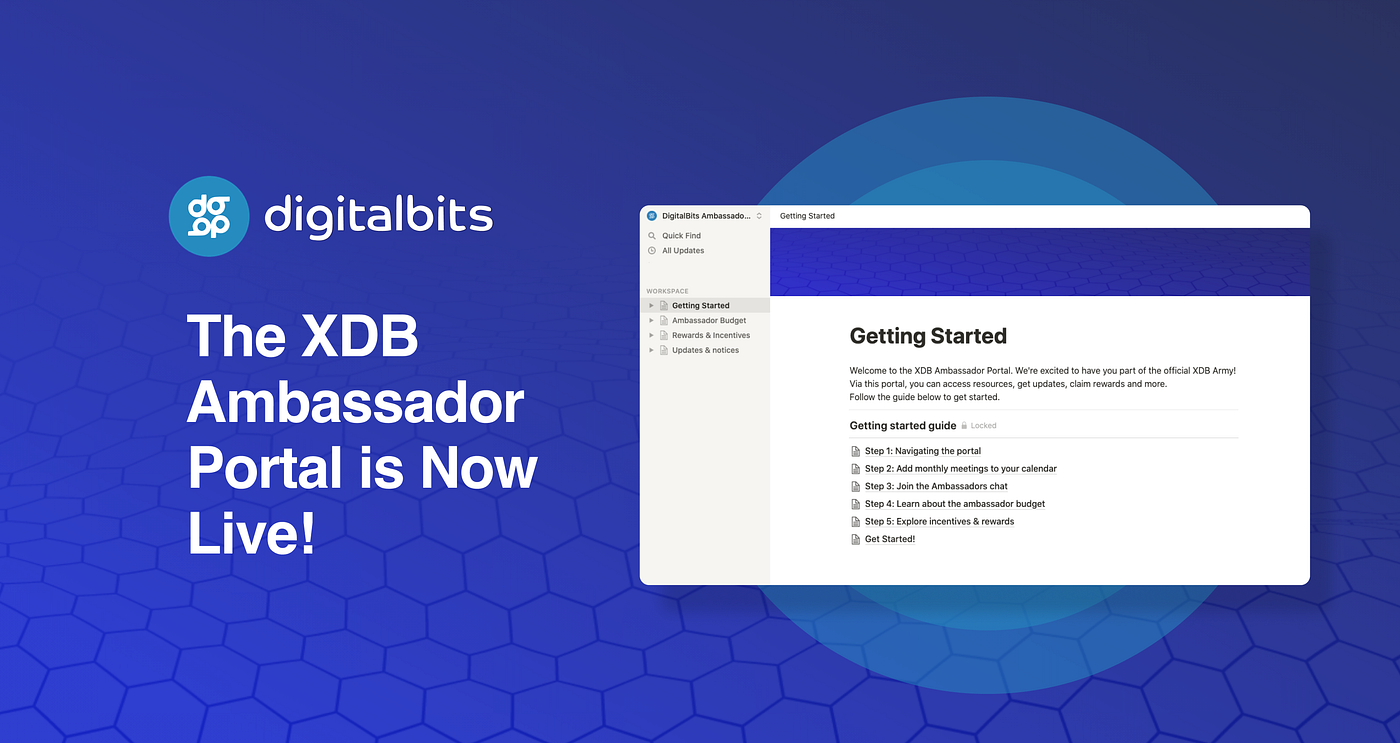 The XDB Community Ambassador Portal is Now Live! by DigitalBits