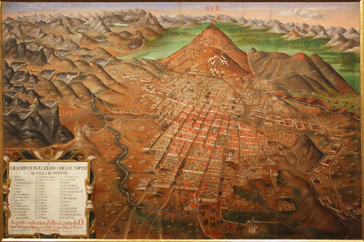Los metales extraídos del Cerro Rico de Potosí sirvieron para crear dinero en España.