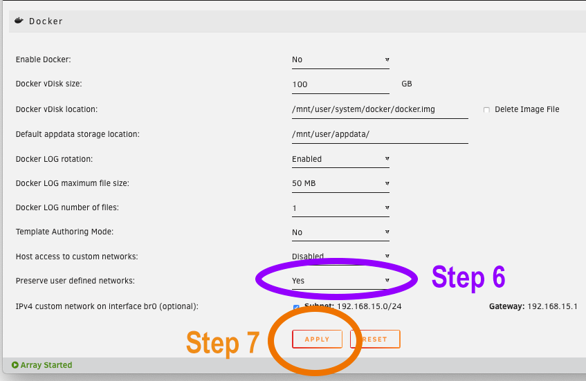 unraid setup bridge