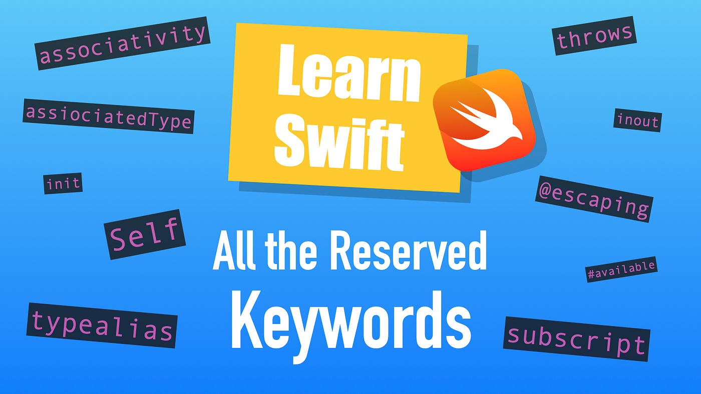 All the Reserved Keywords in Swift | by Artturi Jalli | Better Programming