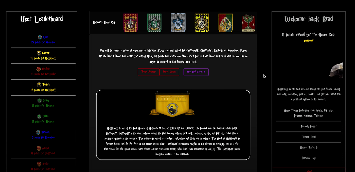 Breaking Down the Magic of a Hogwarts Quiz: Javascript and Rails | by Hope  Gipson | Geek Culture | Medium