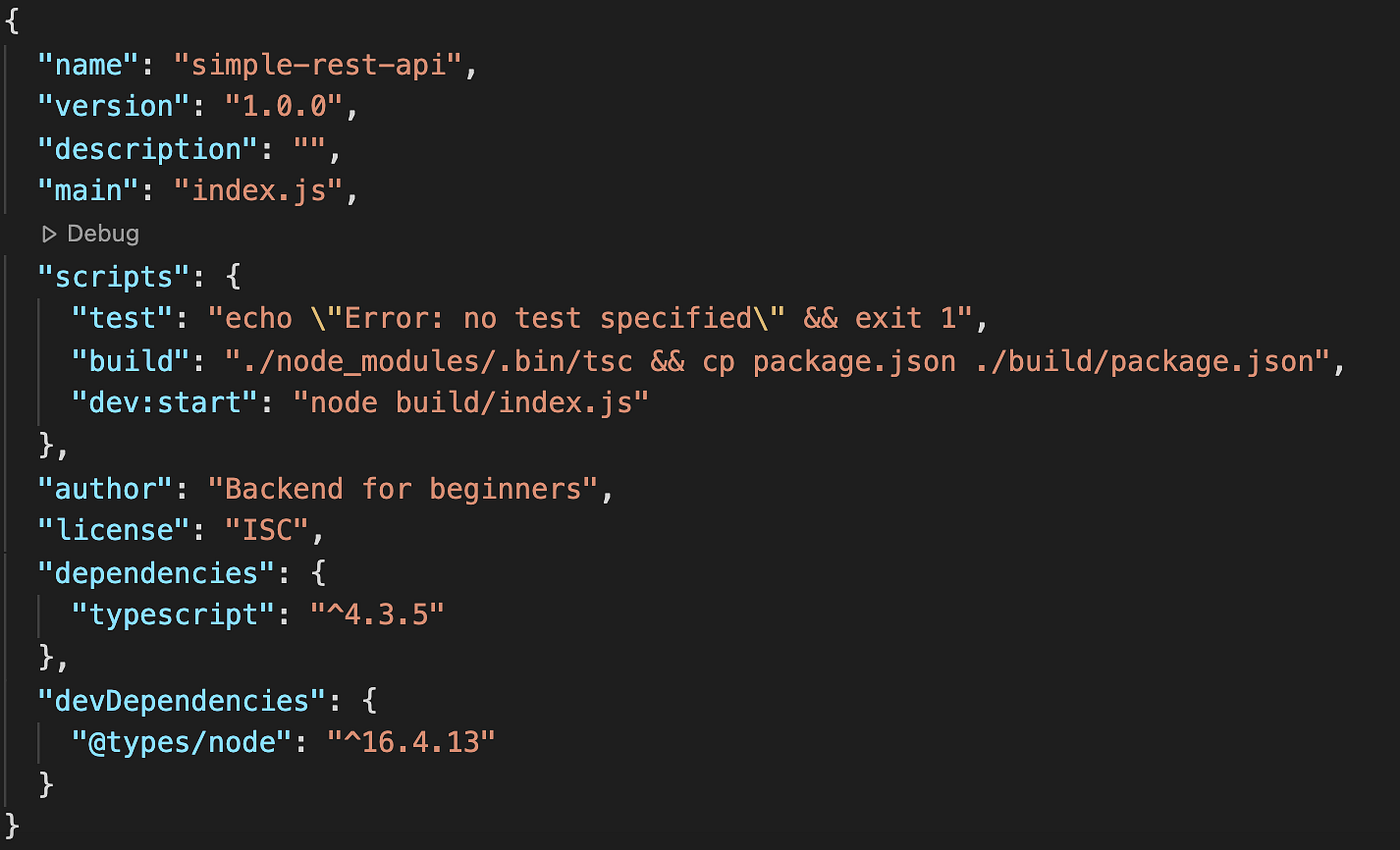 How to Create, Build and Debug a Simple REST API using TypeScript and  ExpressJS | by Backendforbeginners | Medium