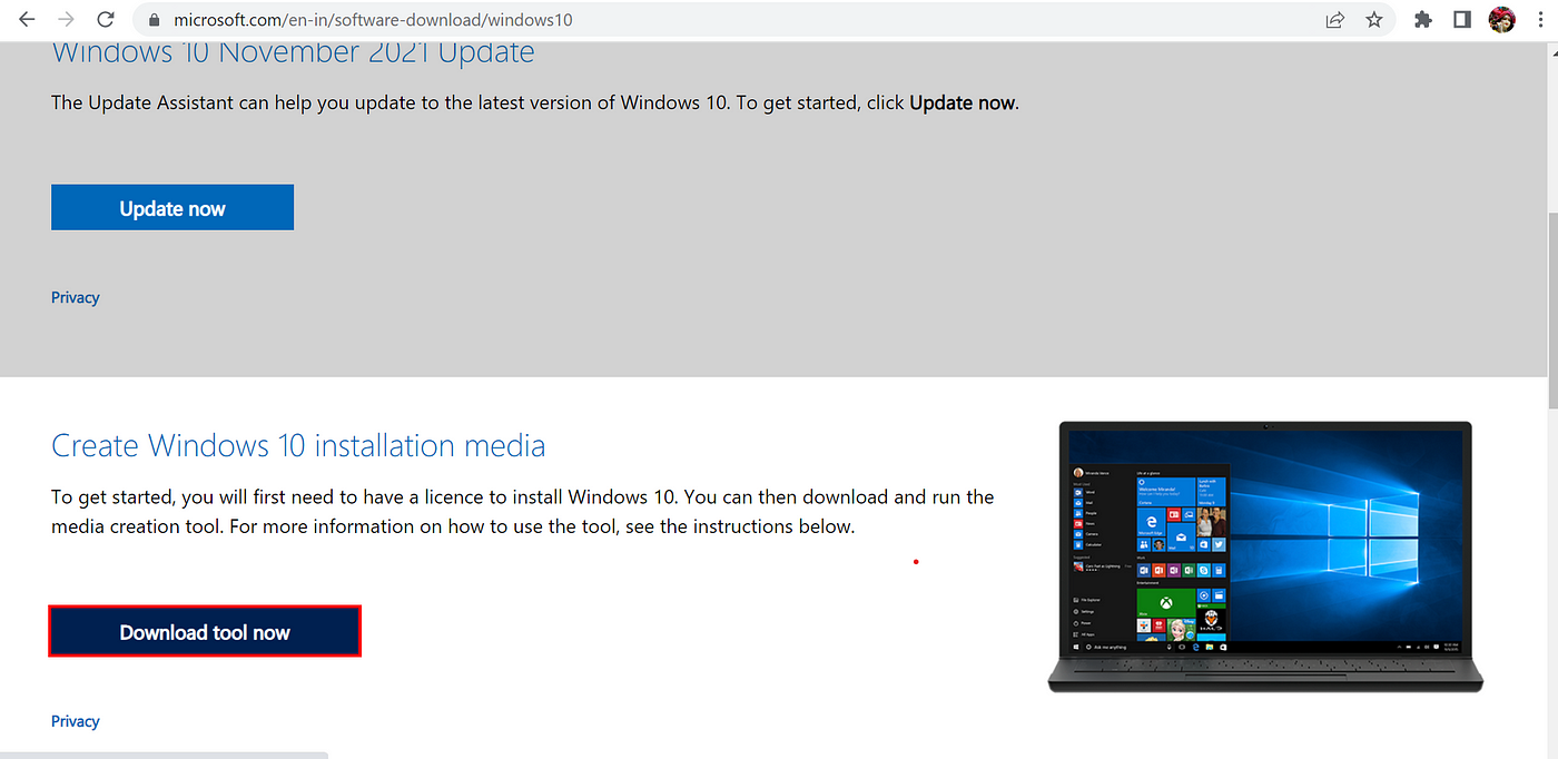 How to Install Windows 10 Using a Bootable USB | by Shaifali Agarwal | Apr,  2022 | Towards Dev