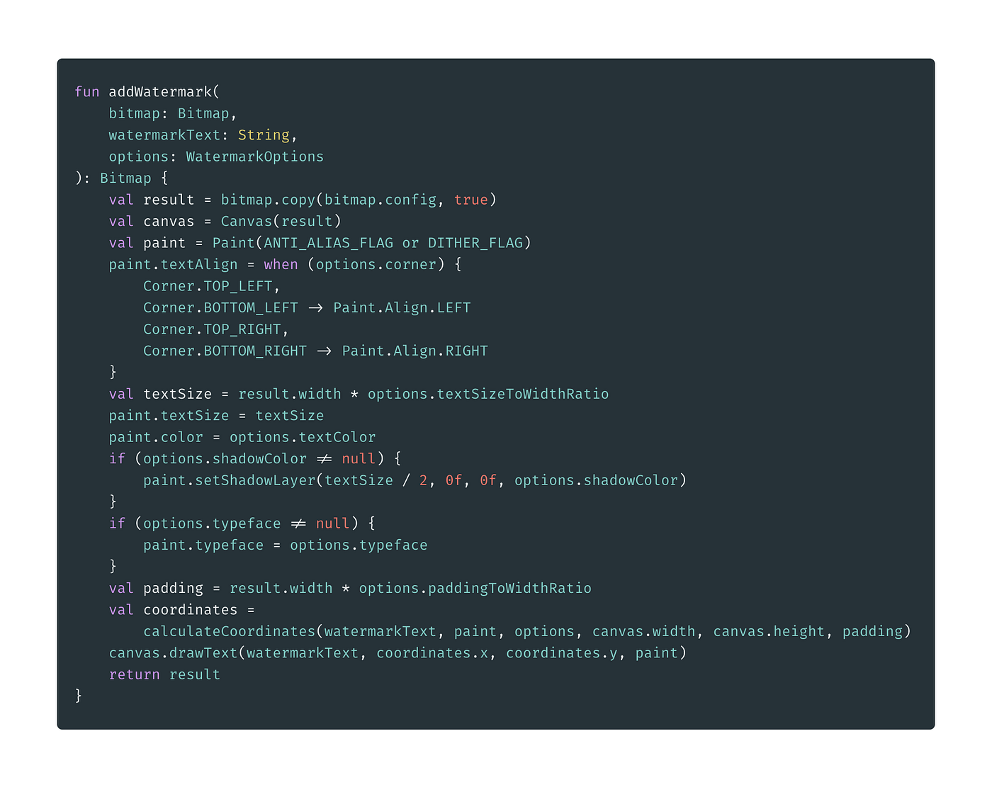 Adding a Text Watermark to a Bitmap | by Guy Griv | Medium
