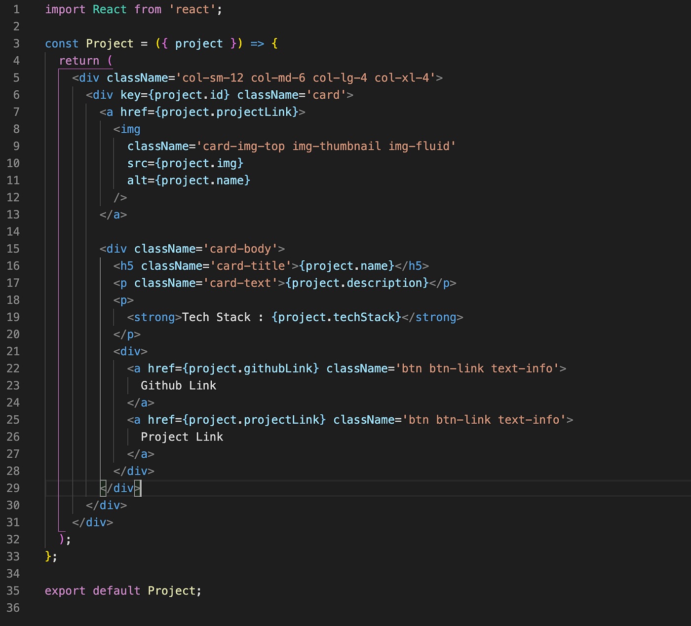 This is how I displayed projects in my react build website from a local