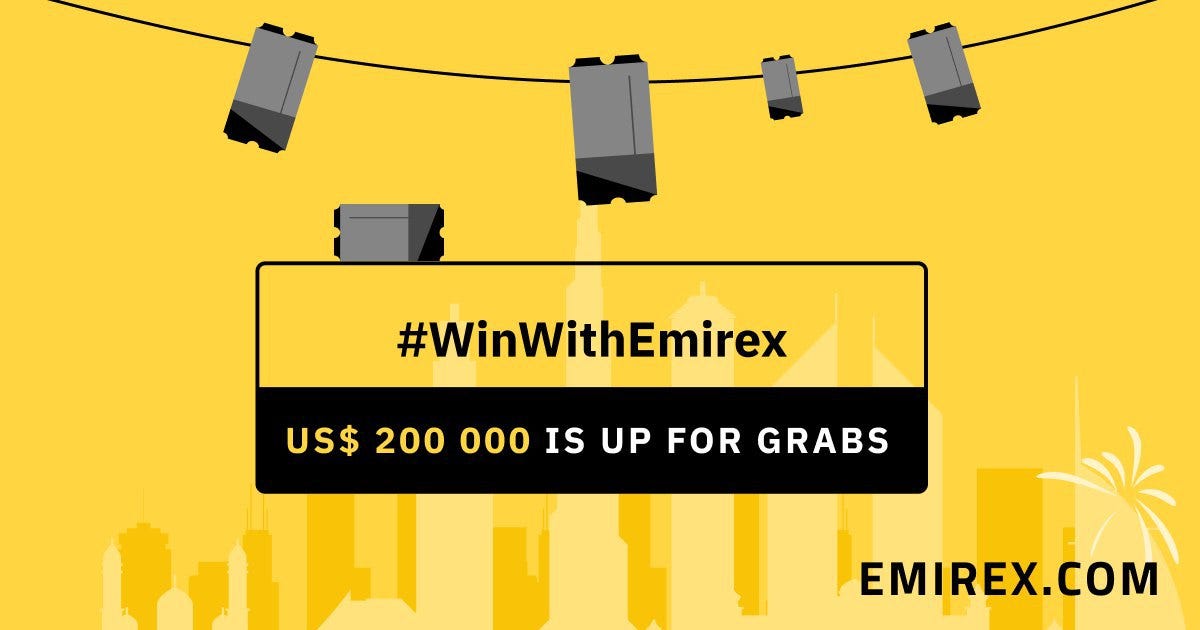 Emirex has prepared some good stuff for you guys — US$ 200 000 reward pool.