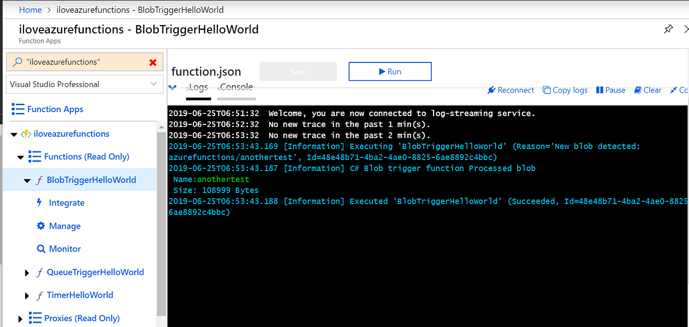 Azure Storage Blobs And Azure Function Triggers By Alberto De Natale