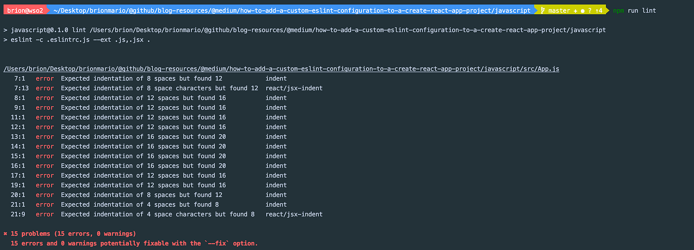 How To Add A Custom Eslint Configuration To A Create React App Project By Brion Mario Aug 2021 Level Up Coding