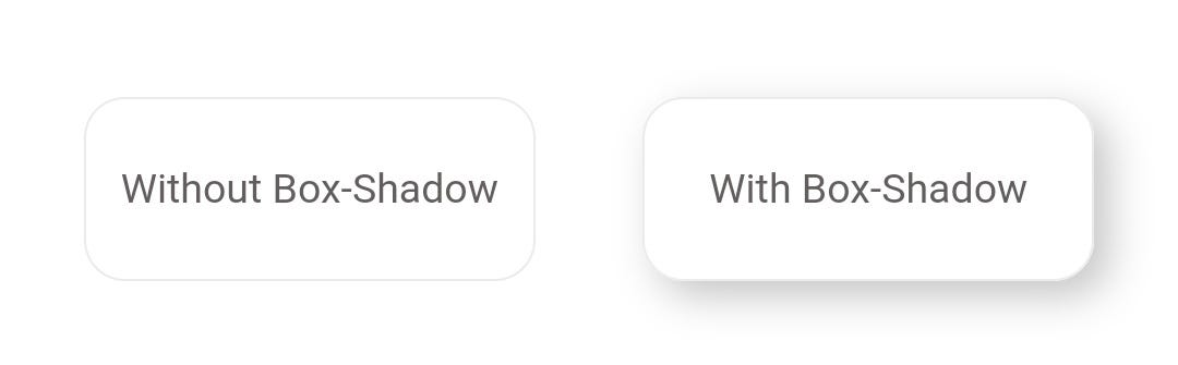 Button without box-shadow and Button with box-shadow
