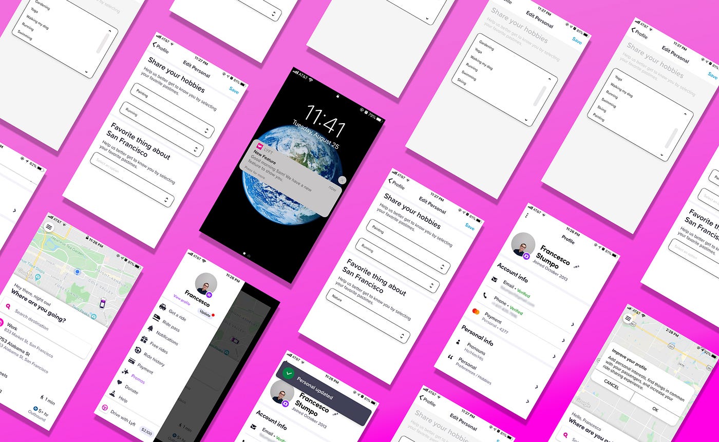 Humanizing the ride sharing experience: From design challenge to an app  feature for Lyft | by Francesco Stumpo | Bootcamp