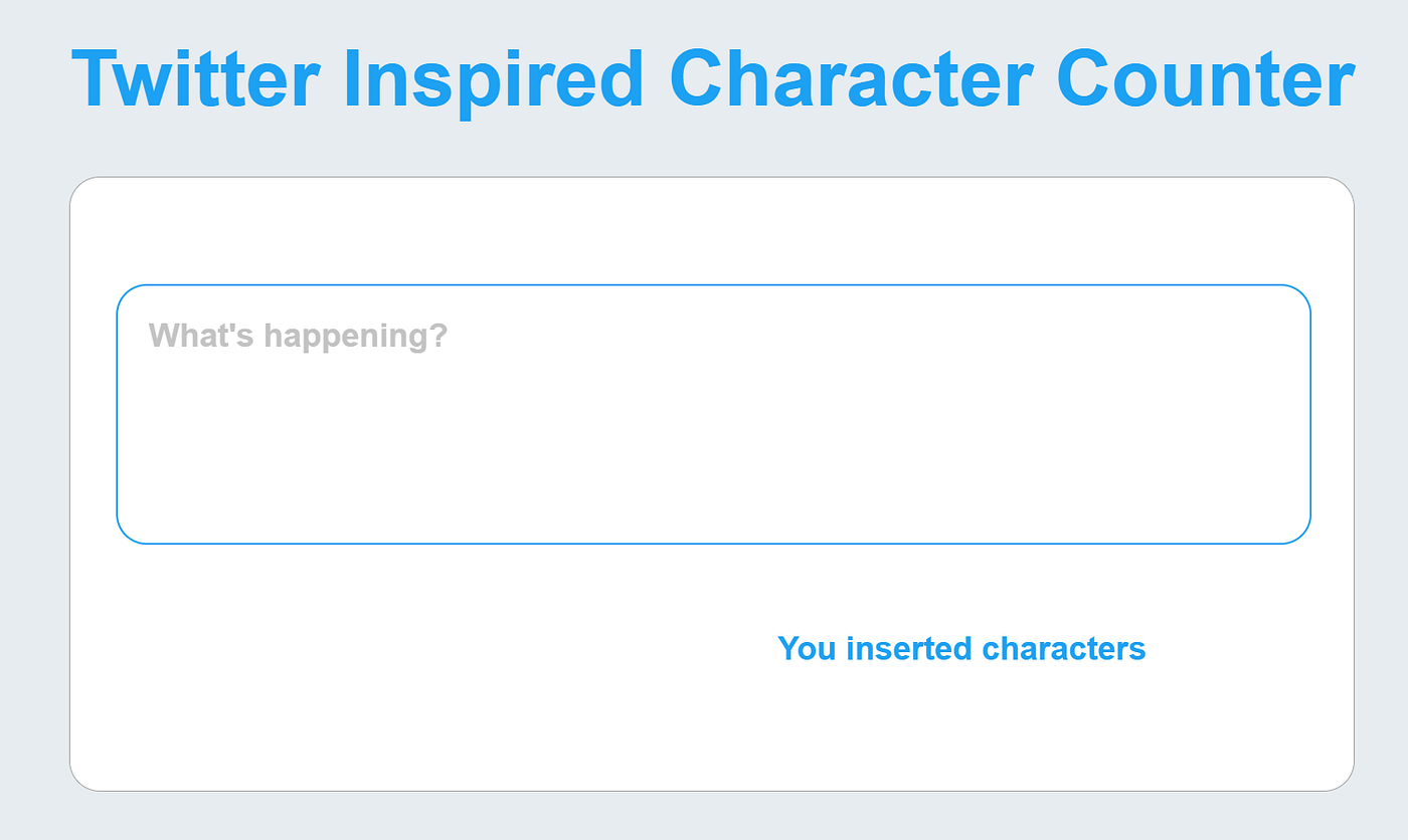 How To Create A Twitter Inspired Character Counter With An Svg Progress Ring Using React By Alessia Miccoli Itnext