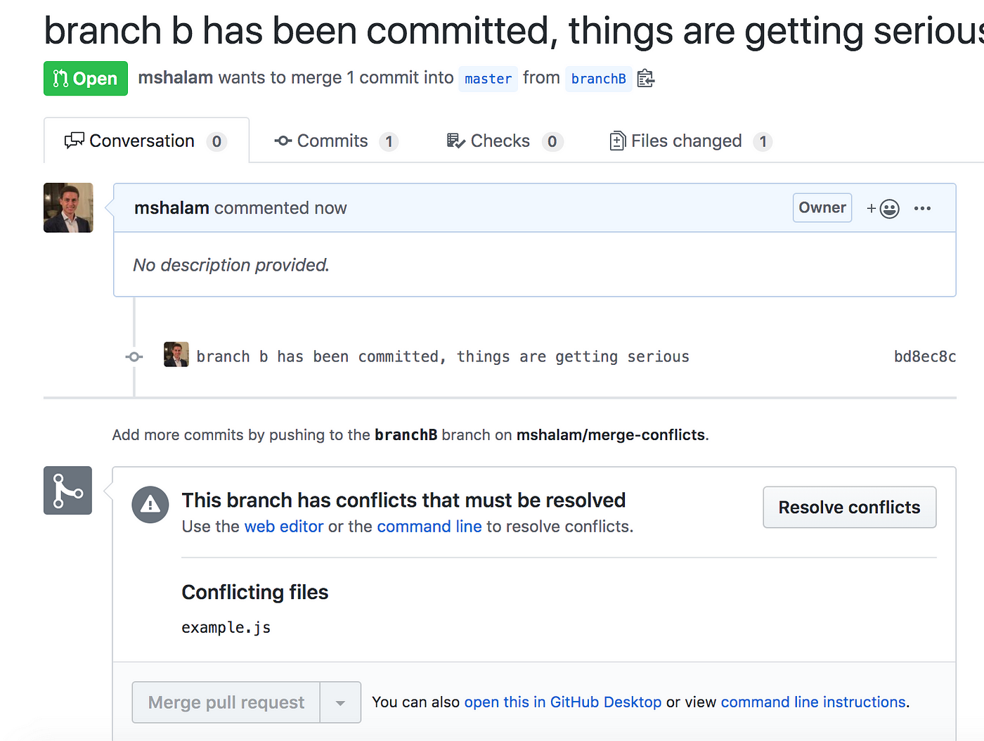 How to Resolve Merge Conflicts In Github | by Maurice Shalam | Medium