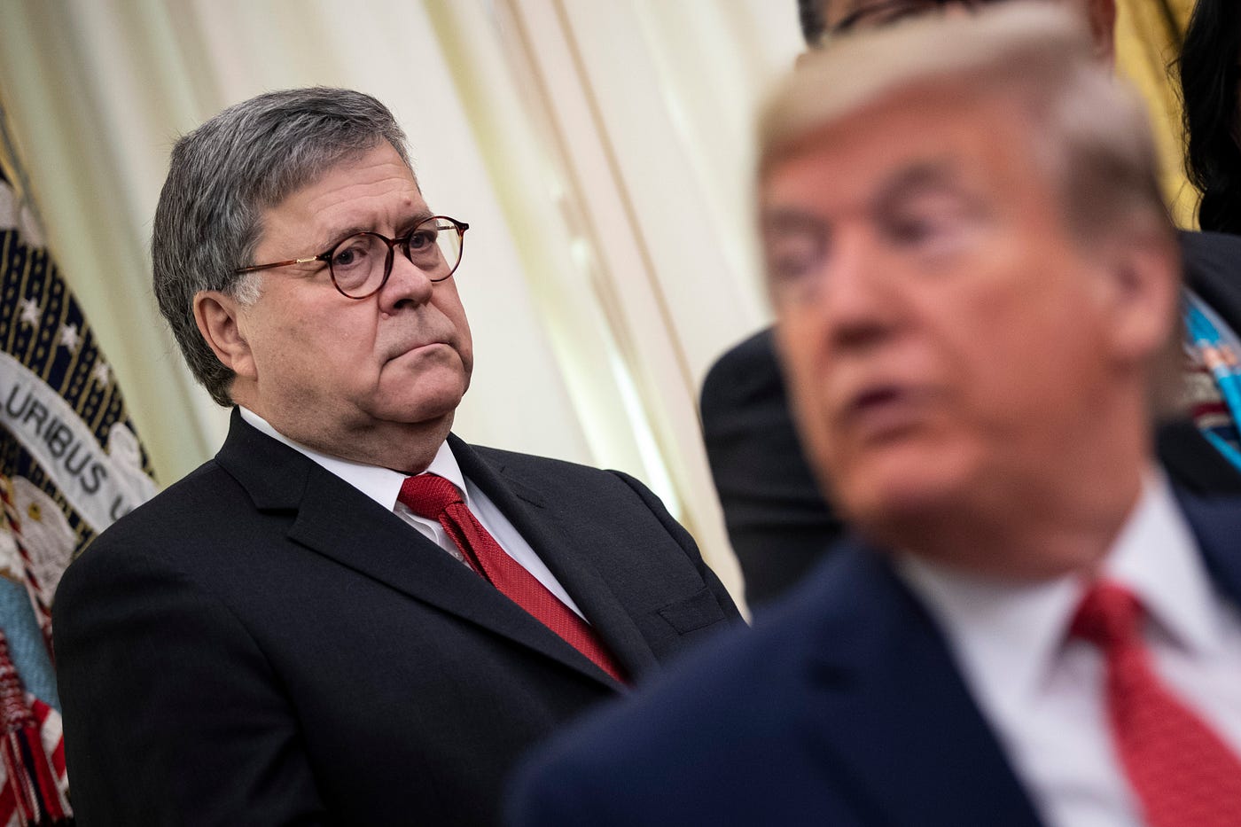 Attorney General William Barr and President Donald Trump