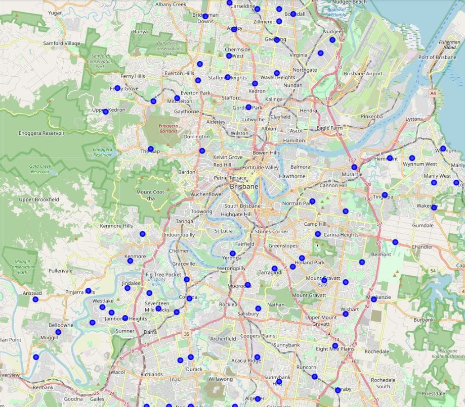 Map Of Brisbane Suburbs With Boundaries Battle Of The Suburbs: Finding The Best Suburb In Brisbane Using K-Means  Clustering Algorithm | By Varun Shrilal | Medium