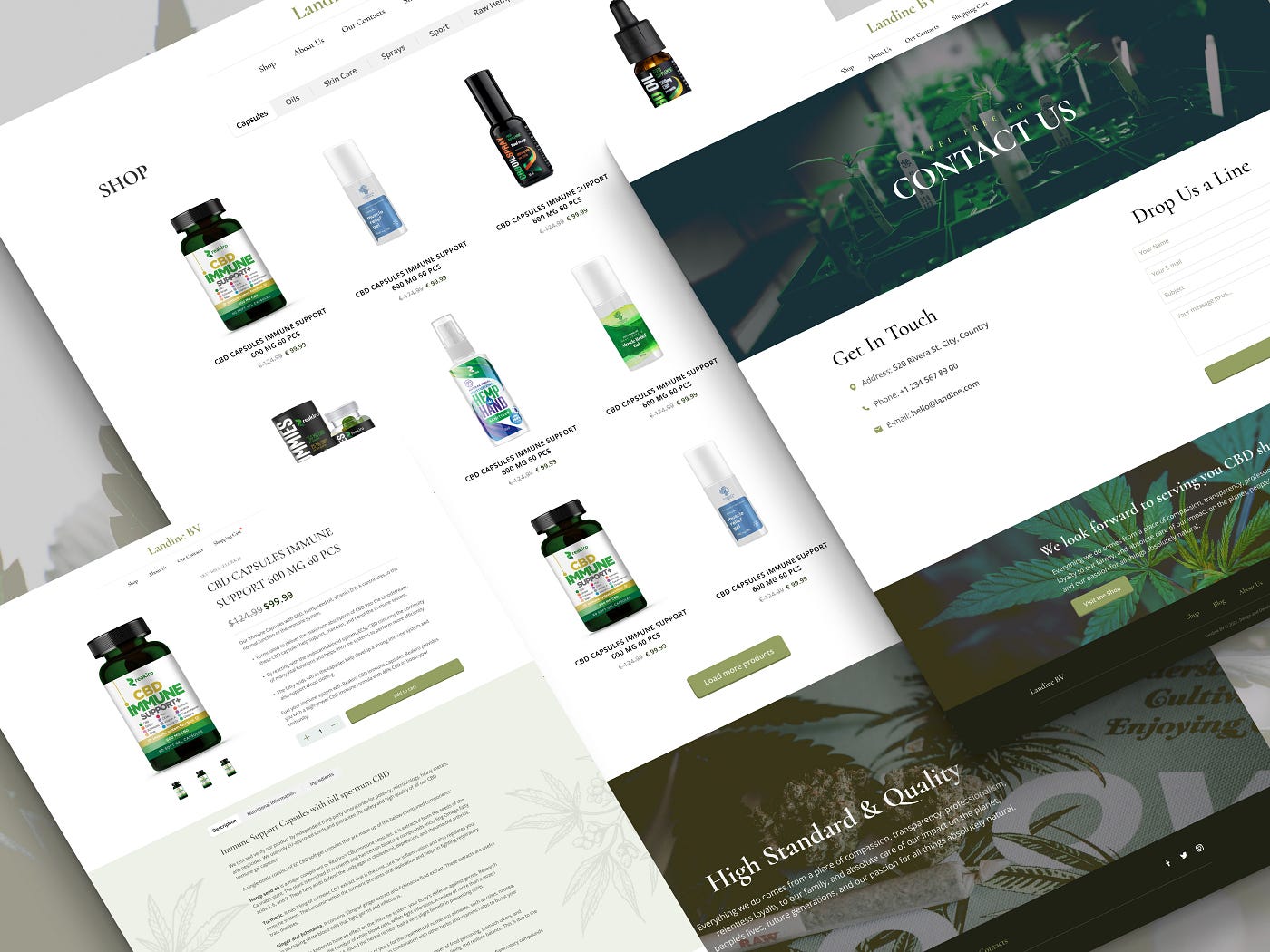 Internal Pages for Landline CBD Website - Digital Octane - Medium