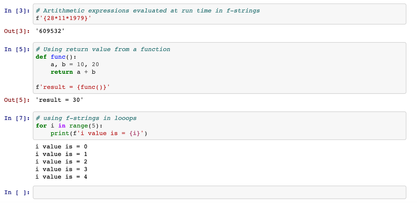 f-strings — Python 3.8 String formatting | by Krishna B | Medium