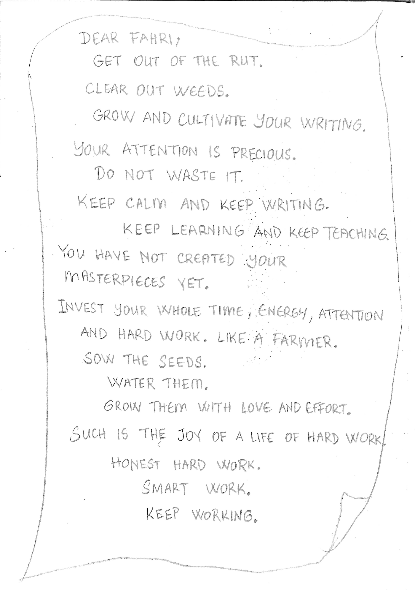 Why You Should Write An Inspirational Letter To Yourself By Fahri Karakas Synergy Medium