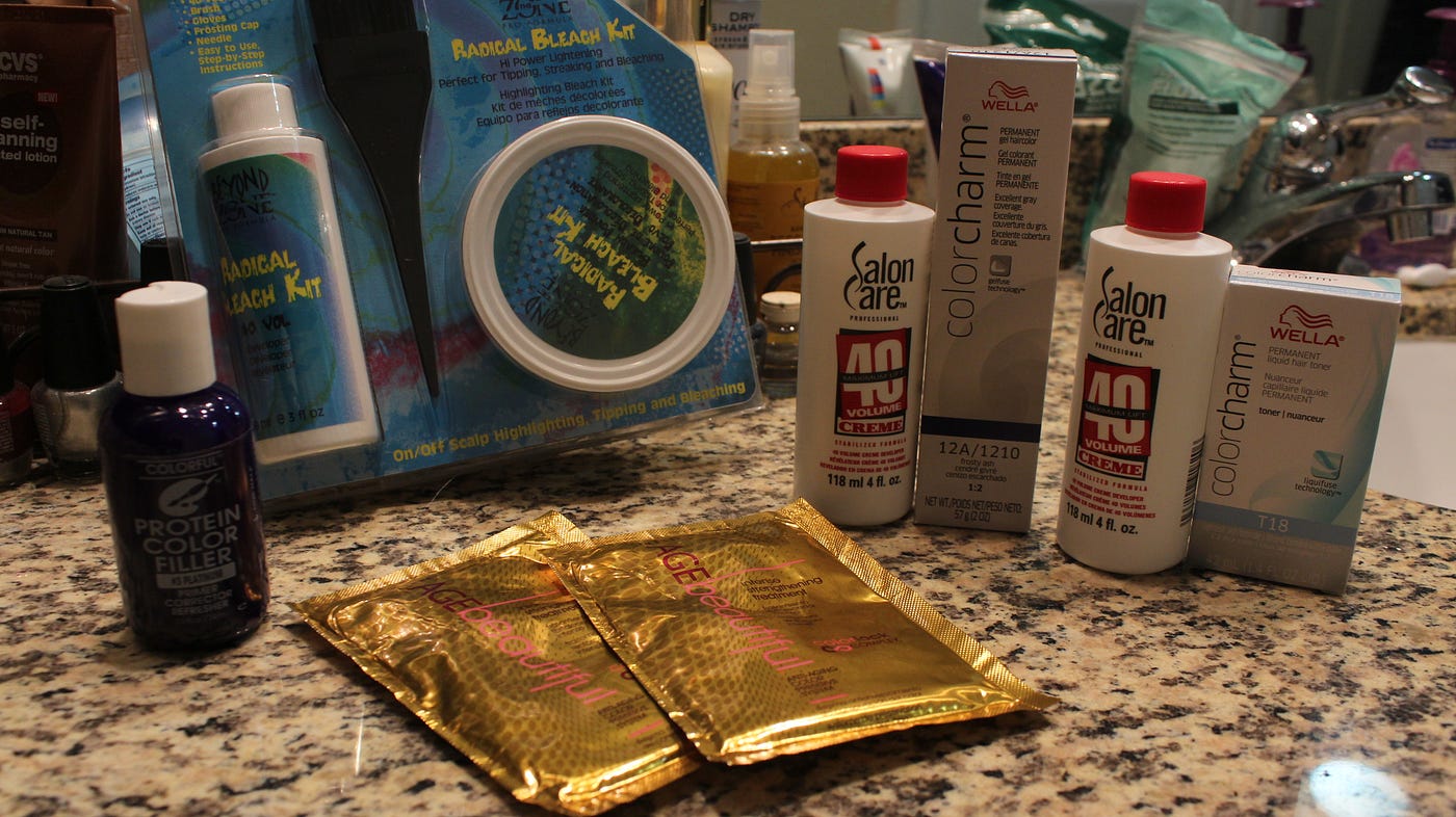 How to get your hair snow white for under 30 dollars by Michele