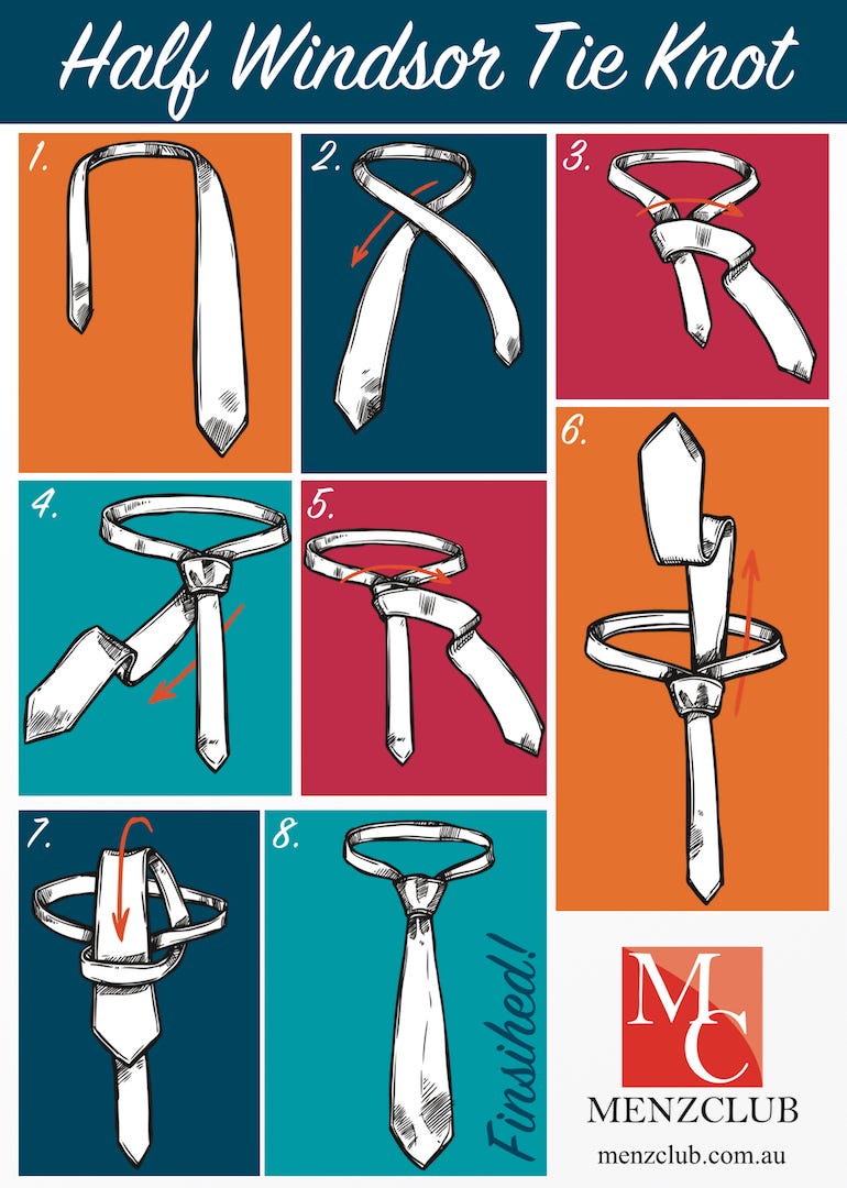 How to Tie Half Windsor Knot. One of the more versatile knots, the