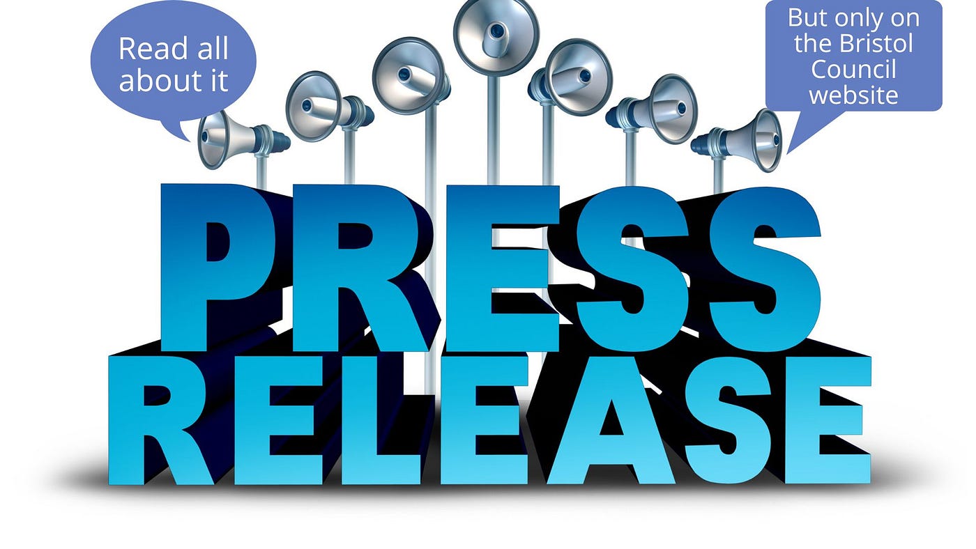 Bristol Council — yes them again — now stops sending press releases to