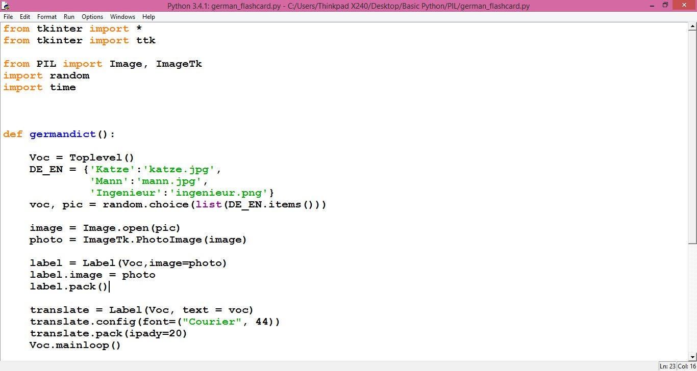 EP #010 Python : tkinter (German Flash Card) | by ลุงวิศวกร สอนคํานวณ ...