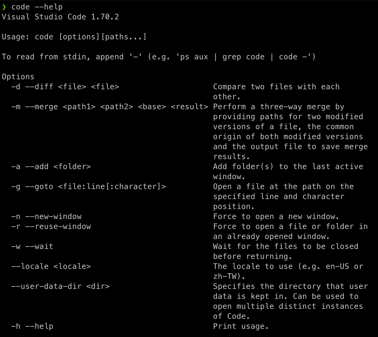 Open a file or folder in VSCode from your terminal | Bits and Pieces