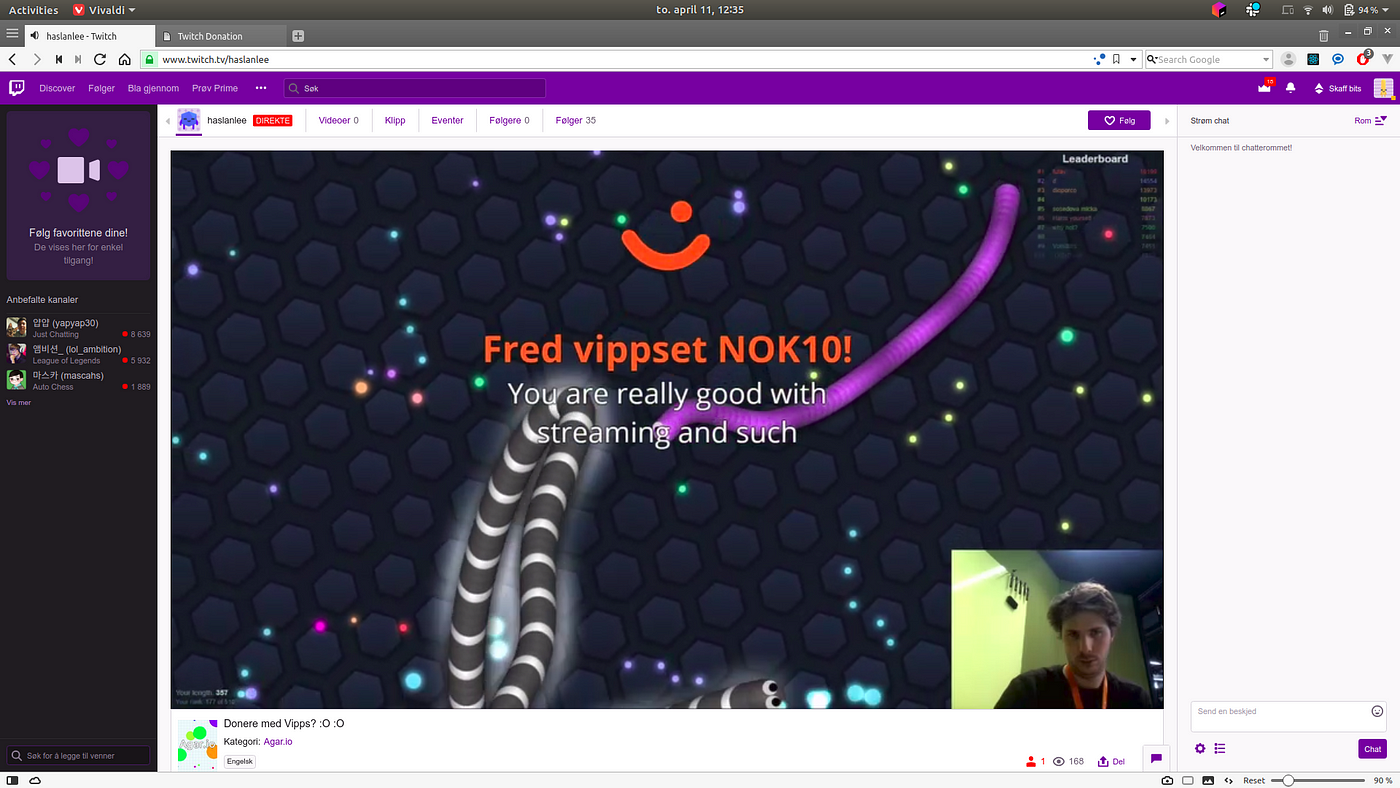 Vipps For Streamlabs Hello My Name Is Asbjorn Riddervold By Asbjorn Riddervold Vippsbloggen Medium