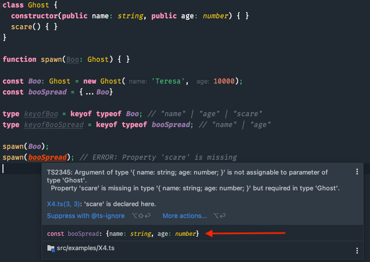 Typescript Spread Operator