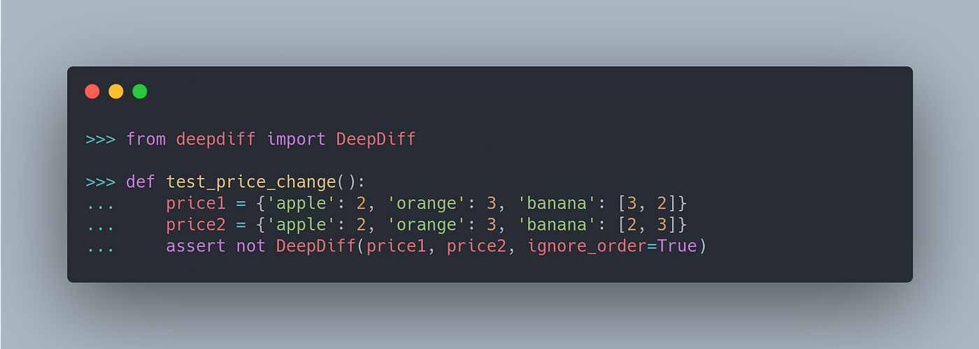 DeepDiff โ Recursively Find and Ignore Trivial Differences Using Python ...