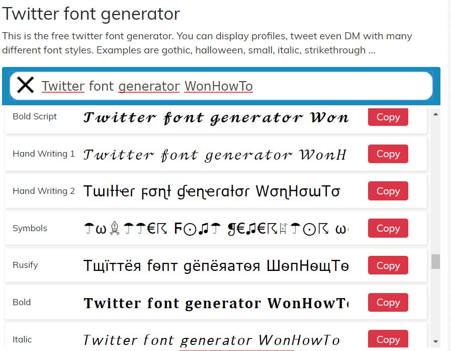 Twitter font converter Wonhowto. Have you ever seen fonts on a tweet… | by  Wonhowto | Medium
