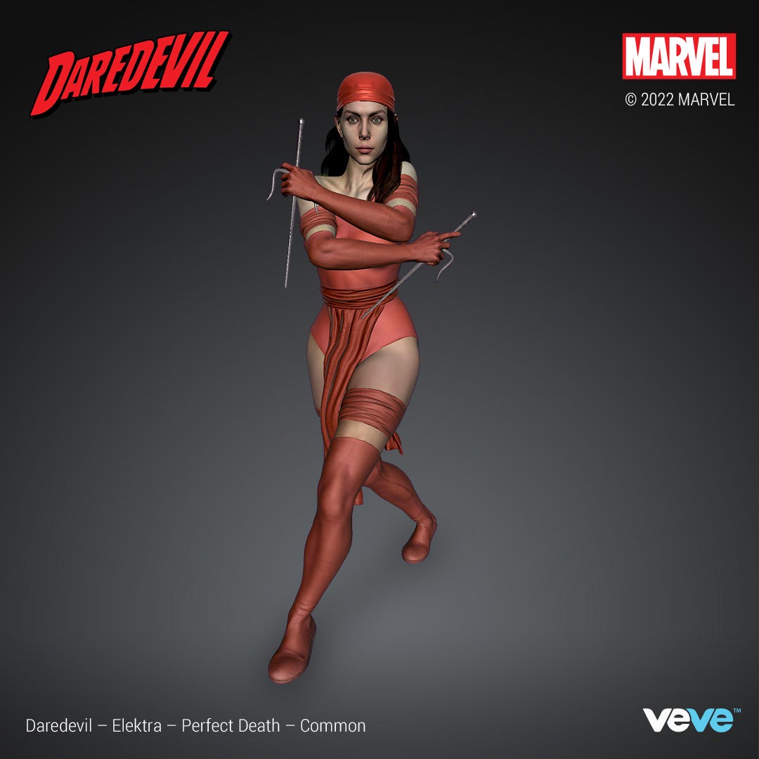 Marvel's Daredevil — Elektra. Four Elektra premium digital statues… | by  VeVe Digital Collectibles | VeVe | Medium