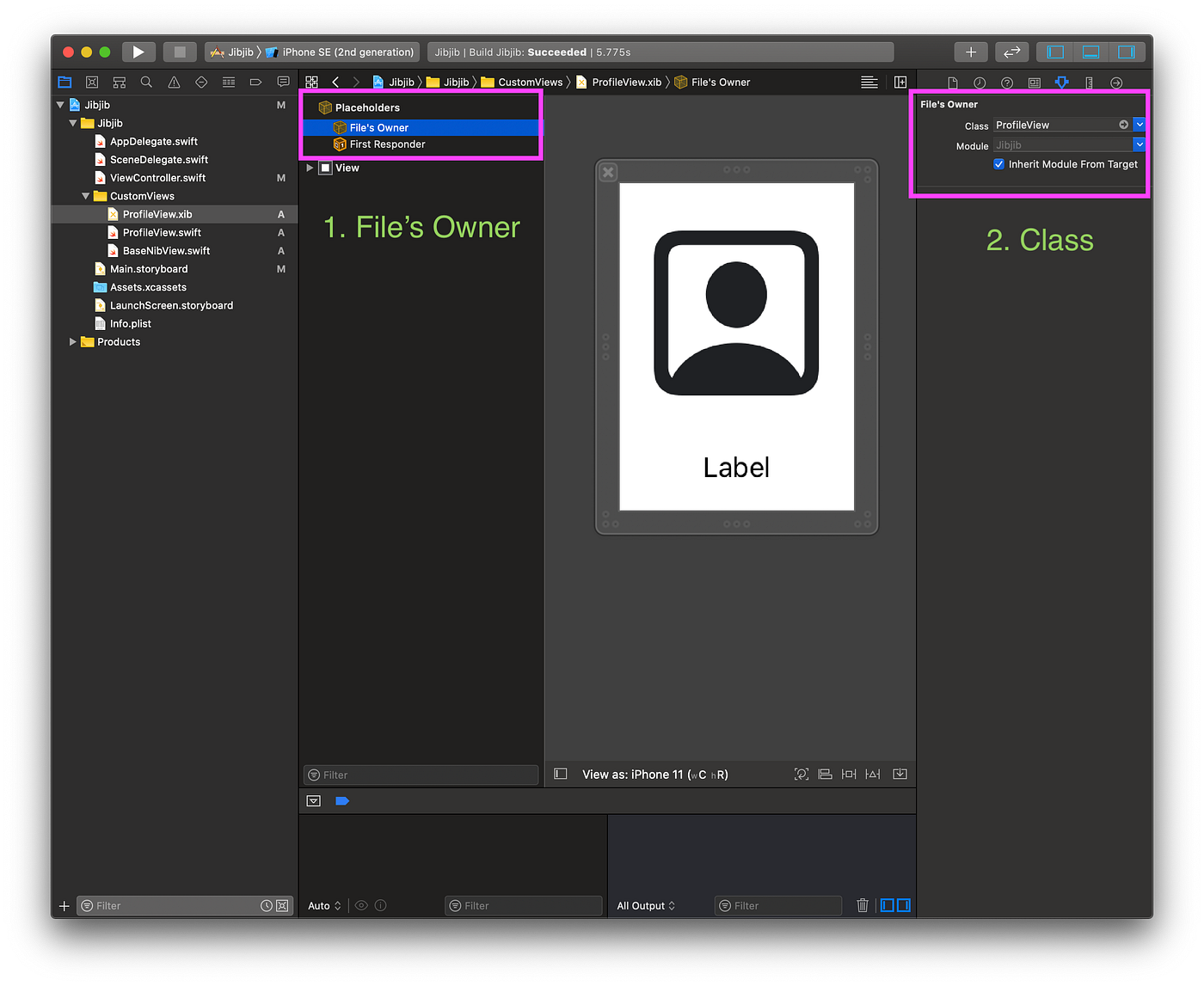 Load a UIView from nib in Swift. มาสร้าง custom view จาก XIB file… by