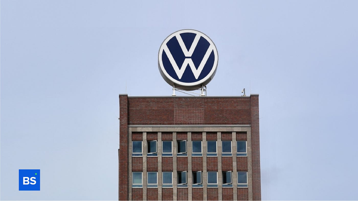 A photo of Volkswagen’s logo