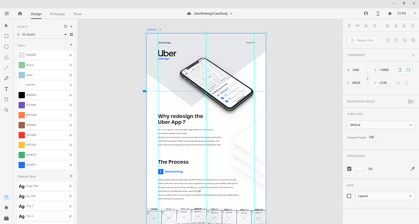 Uber app redesigned in Adobe XD by Unmesh GIte