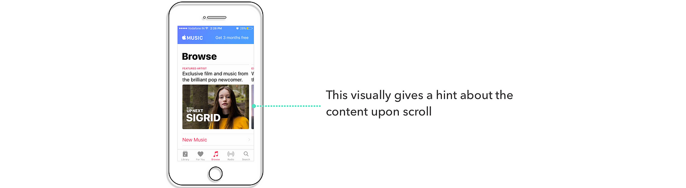 Horizontal scrolling in mobile. UX of scroll interface | by Quickmark | UX  Planet