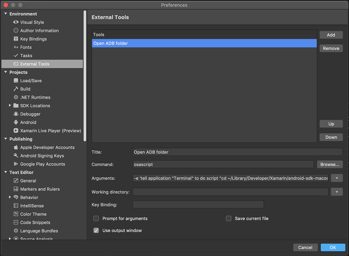 Visual Studio for macOS external tools | by Yauheni Pakala | Medium