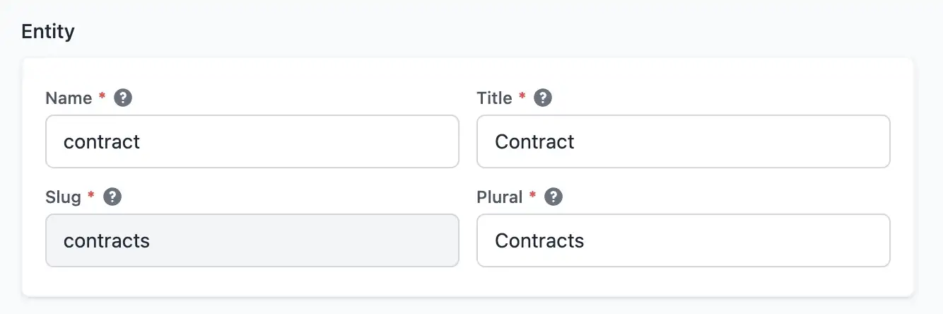 Contracts Entity Definition