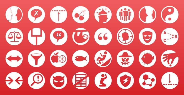 Icons representing different denial techniques.