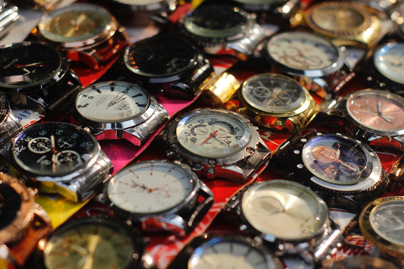 Drawer full of watches reminding you that it’s time to eat