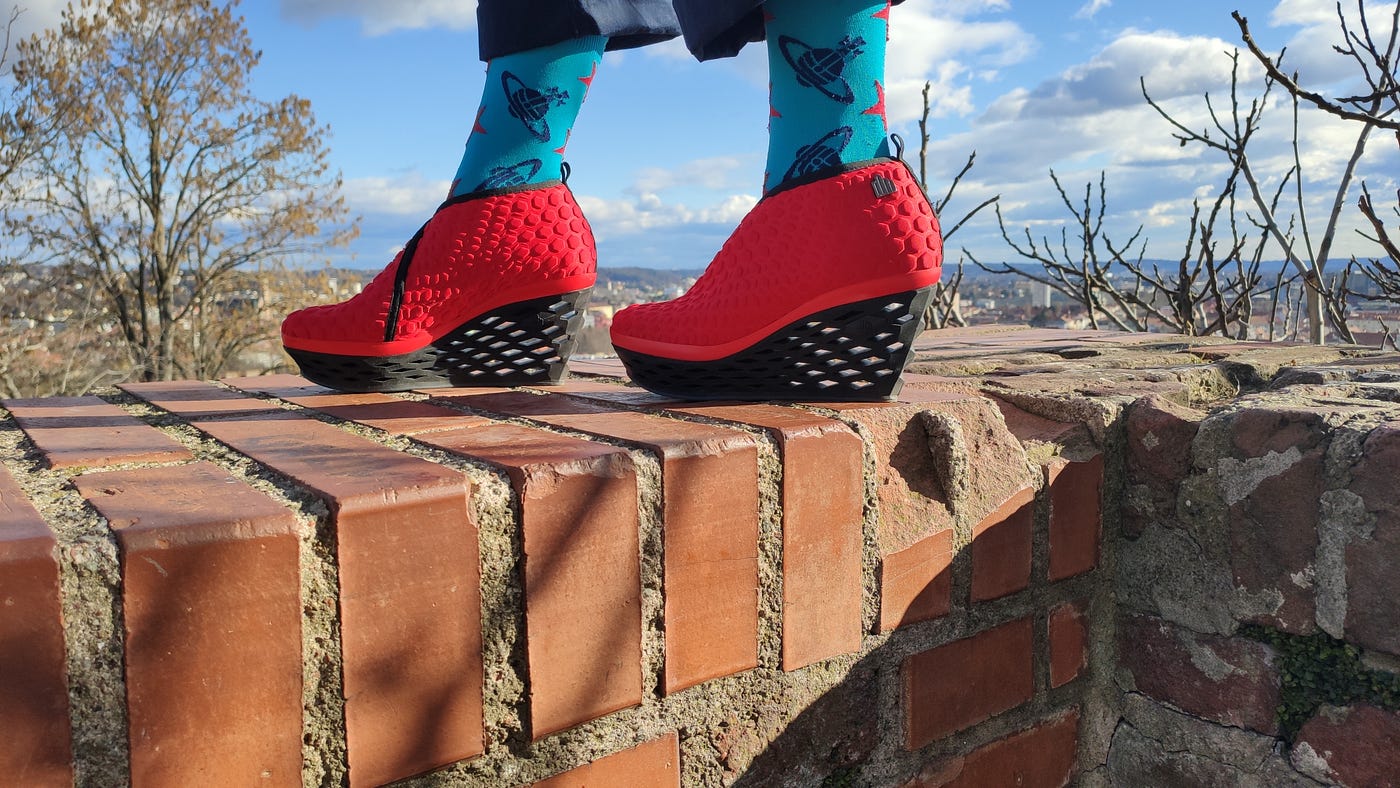 Fiery Mrs. Robinson the HIGH HEEL SNEAKER- THE MOST COMFORTABLE HIGH HEELS EVER- from mocery Mia