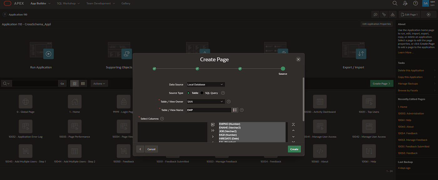 Creating an APEX application which spans across multiple schemas | by  Santhosh Kumar BVSRK | Medium