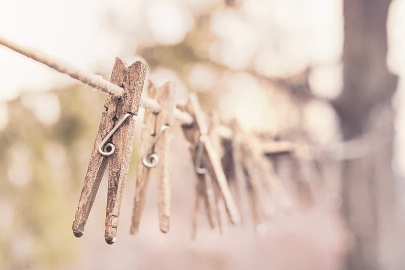 Picture of clothespins https://www.pikrepo.com/ftwcf/selective-focus-photography-of-wooden-clip