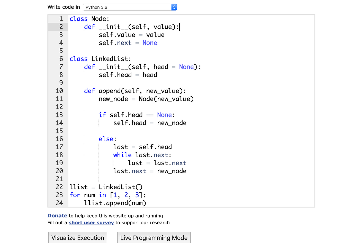 The Python Tutor. A visualization of frame-by-frame code… | by Marco ...