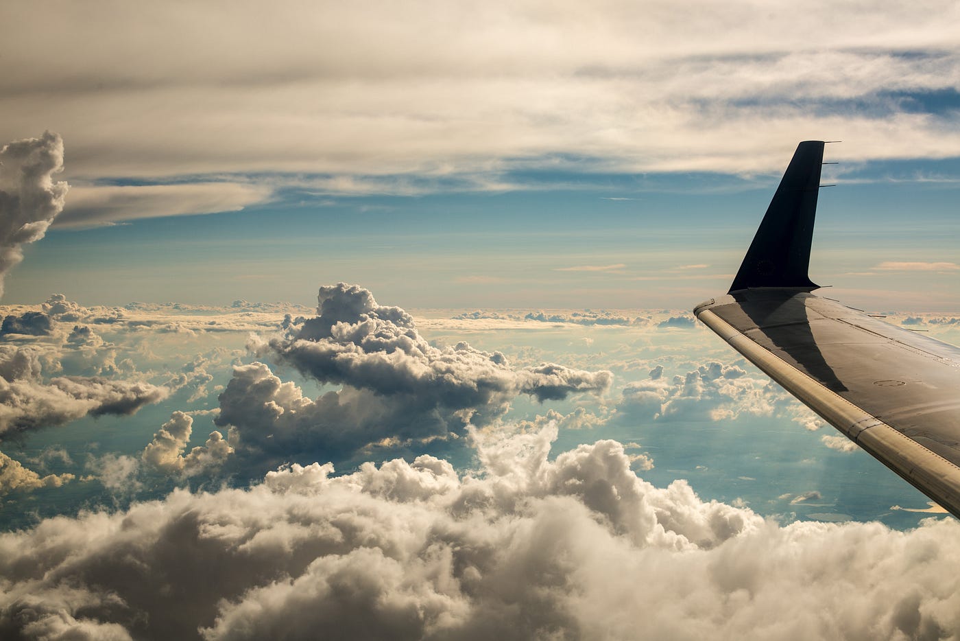 Clouds From Aircraft Window Photo