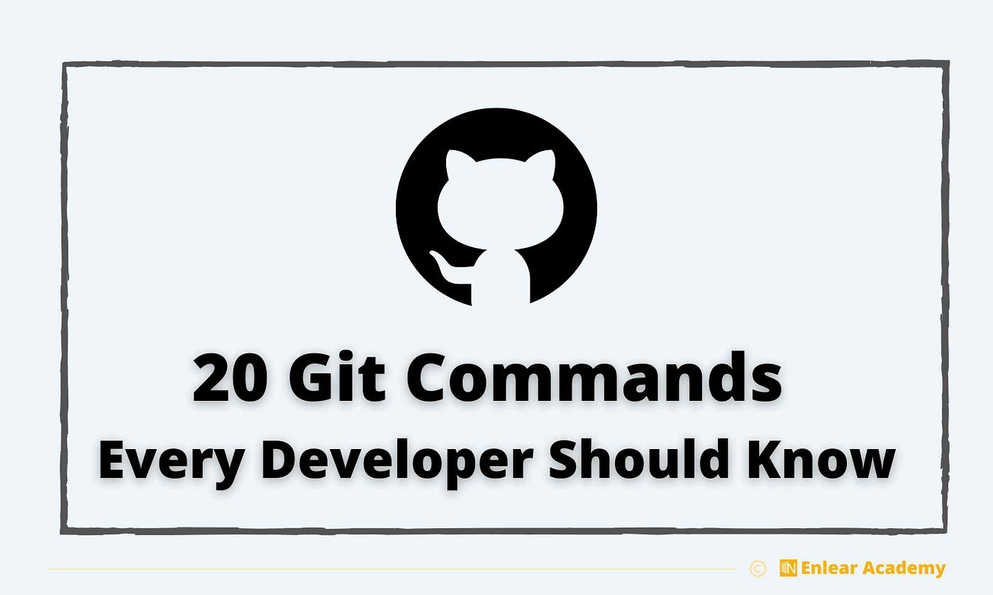20 Git Commands Every Developer Should Know | by Kyle DeGuzman | Enlear  Academy