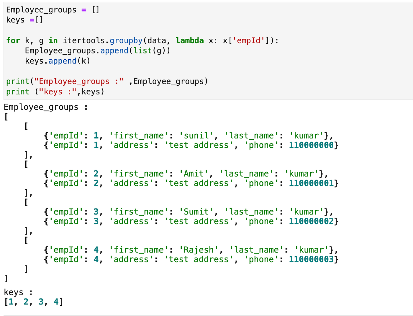Python Grouping data with itertools by Sunil Kumar Mar, 2022 Medium