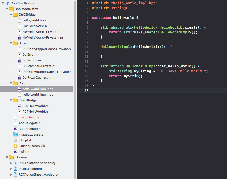 4. Connect React Native to C++. In this instalment of our React Native ...