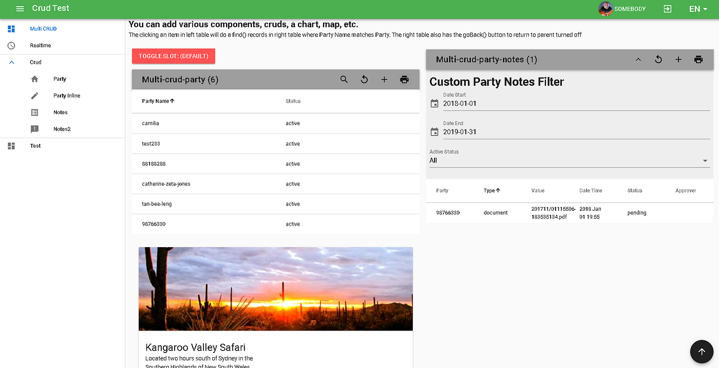 A highly customisable CRUD component using VueJS and Vuetify | by aaron |  codeburst