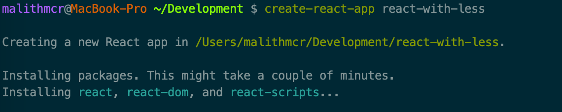 Using Less With Create React App Without Ejecting By Malith Priyashan Bits And Pieces