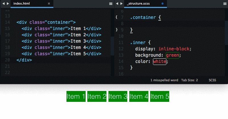 An inline-block intervention. In an effort to explain why whitespace ...